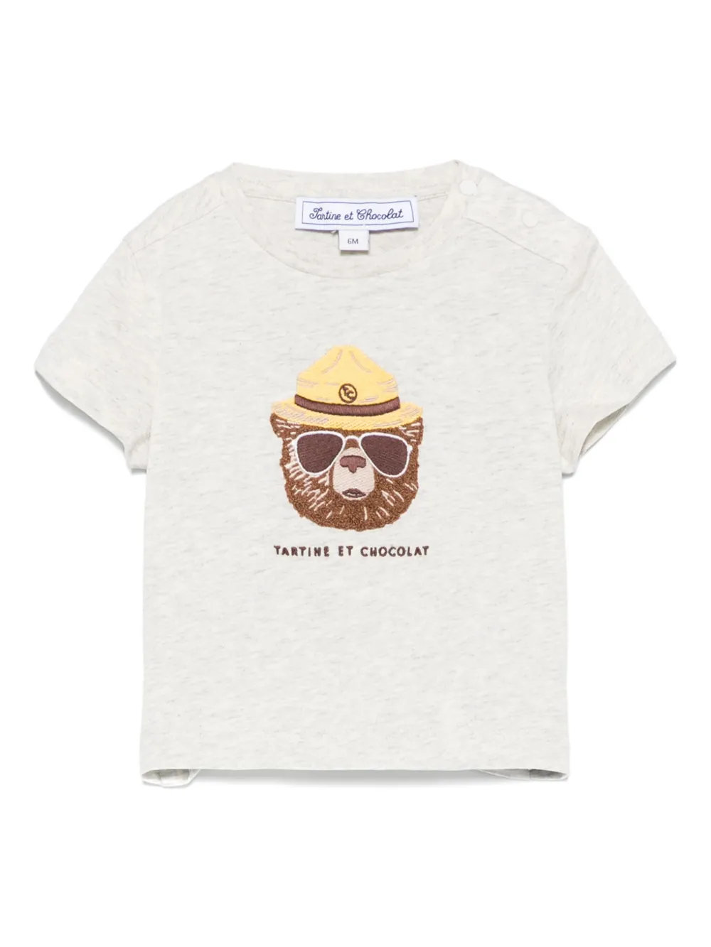 Tartine Et Chocolat playera con detalle de apliques | neutro | Image 1