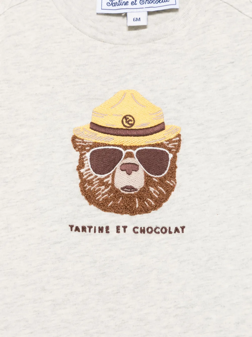 Tartine Et Chocolat T-shirt met applicatie Beige