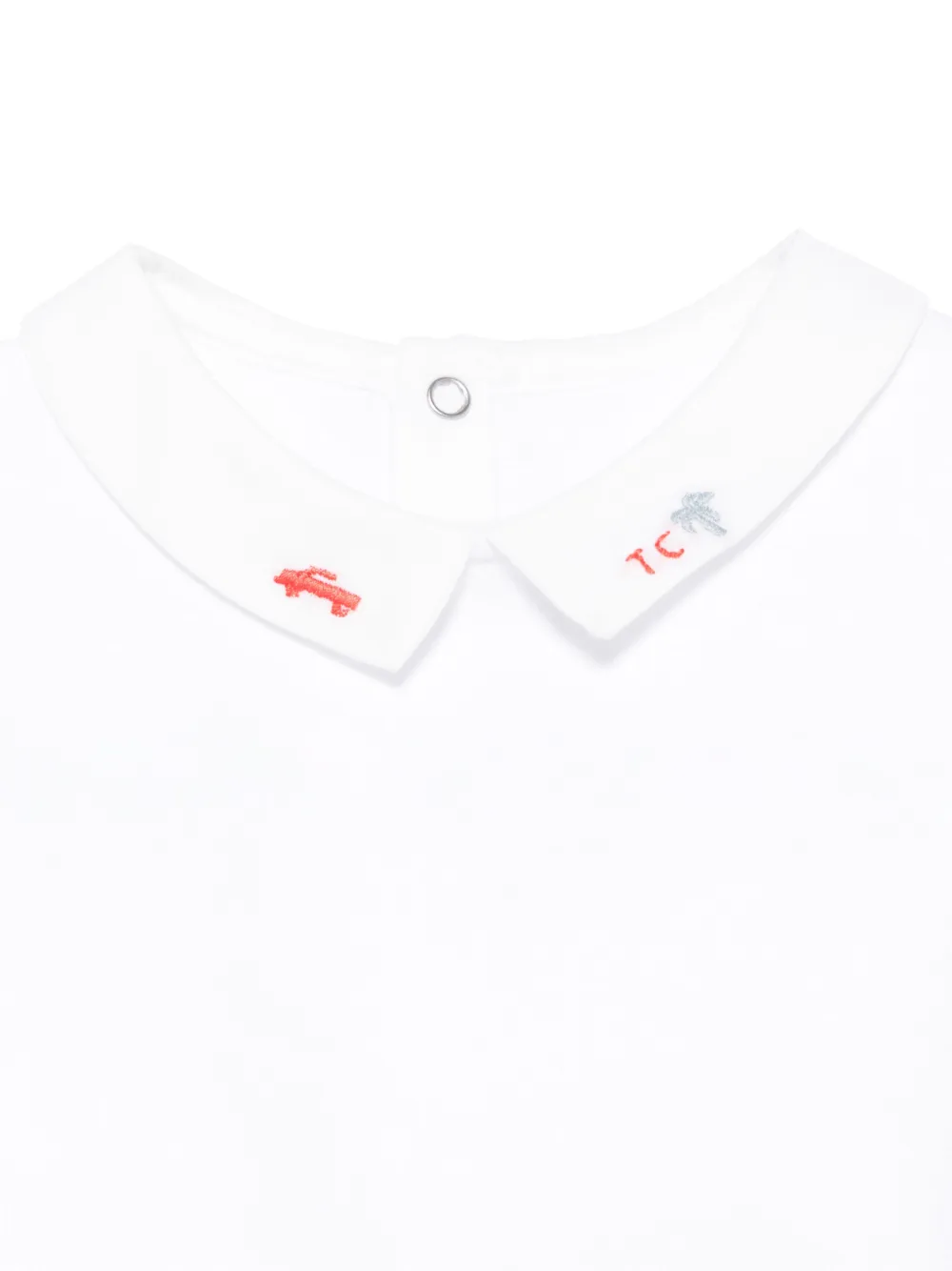 Shop Tartine Et Chocolat City Adventure-embroidered Bodysuit In White