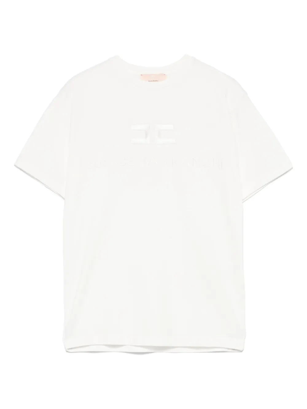 Elisabetta Franchi La Mia Bambina T-shirt met geborduurd logo Wit