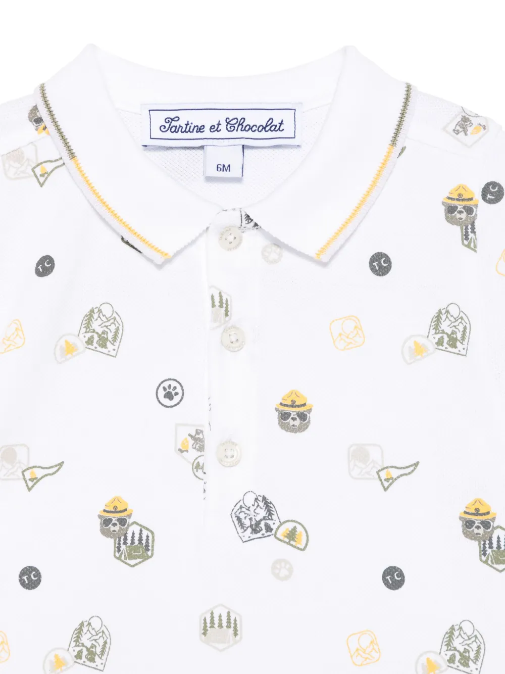 Tartine Et Chocolat Poloshirt met logoprint Wit