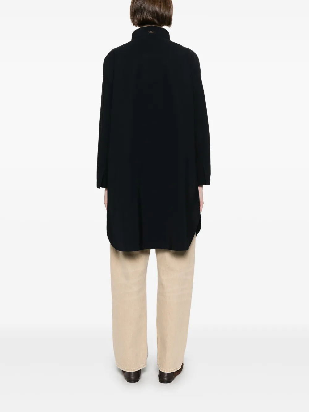 Herno Midi Coat In Black