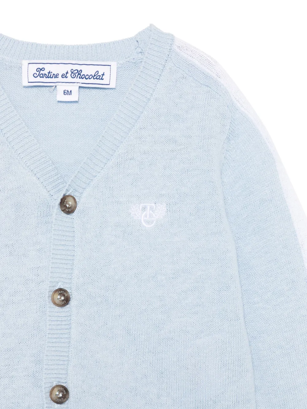 Tartine Et Chocolat Vest met geborduurd logo Blauw