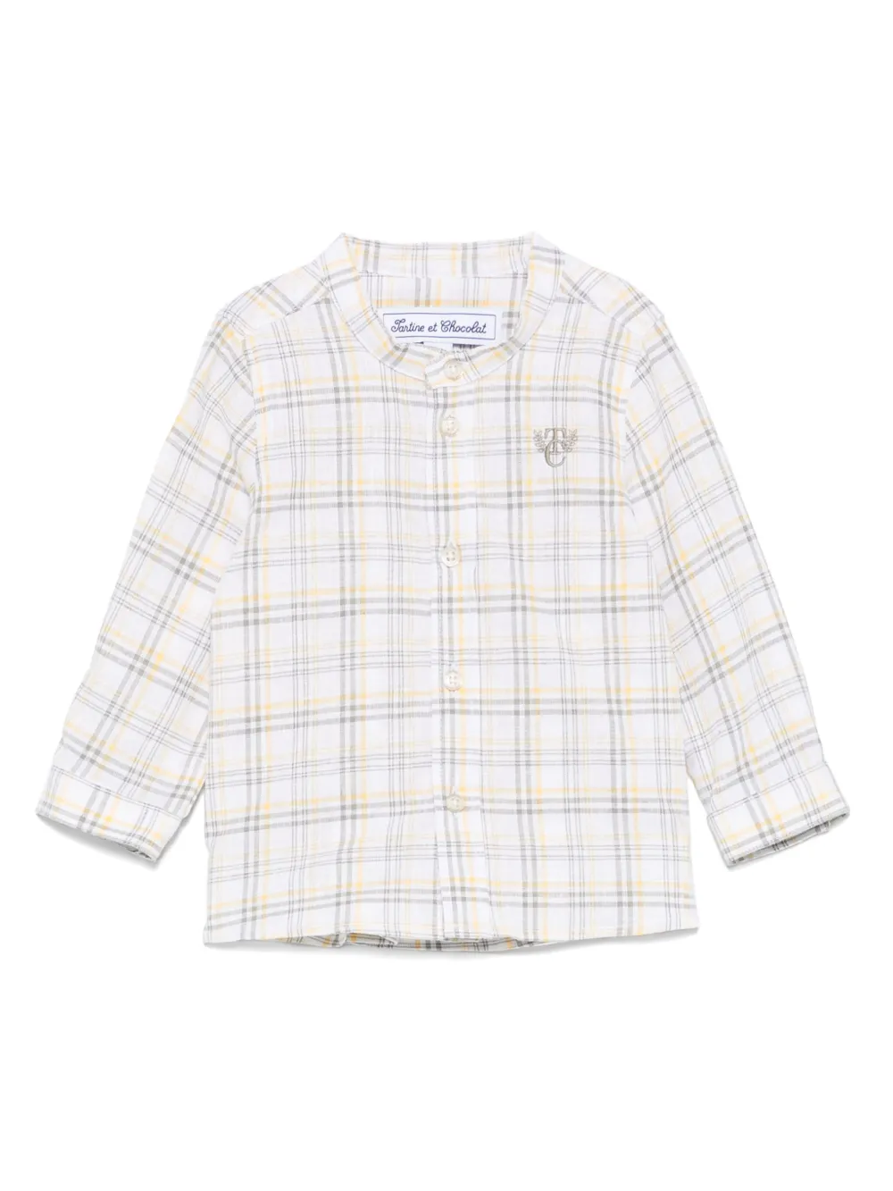 Tartine Et Chocolat Geruit shirt Beige