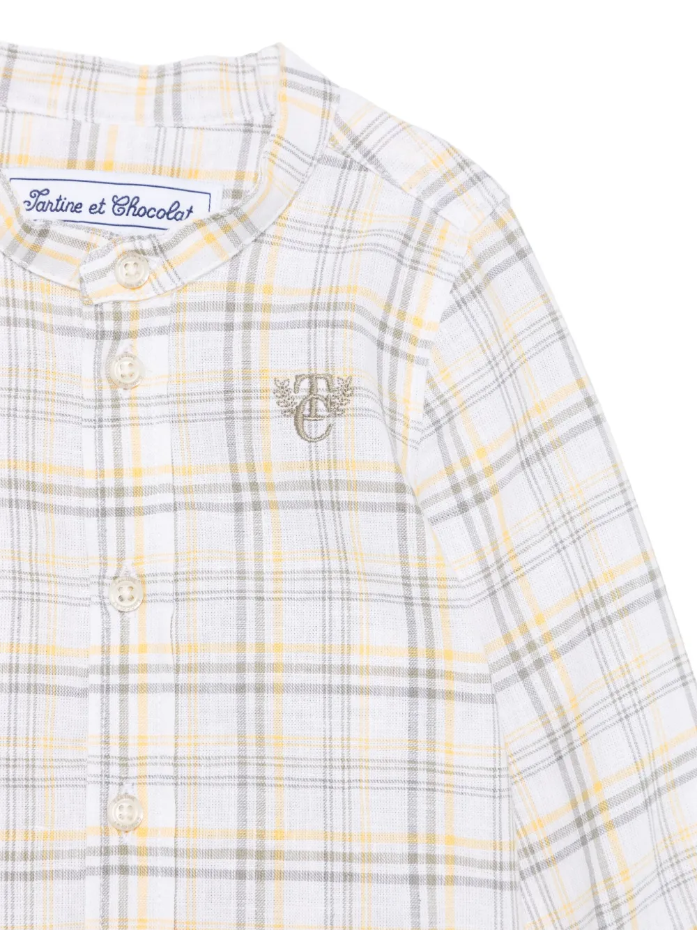 Tartine Et Chocolat Geruit shirt Beige