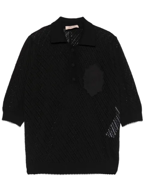 TWINSET logo-patch polo top