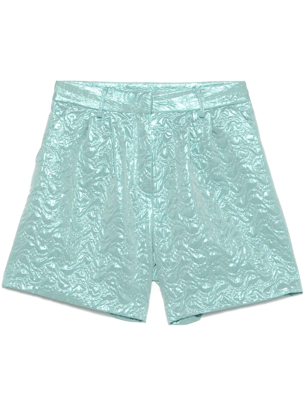 lamé-effect shorts