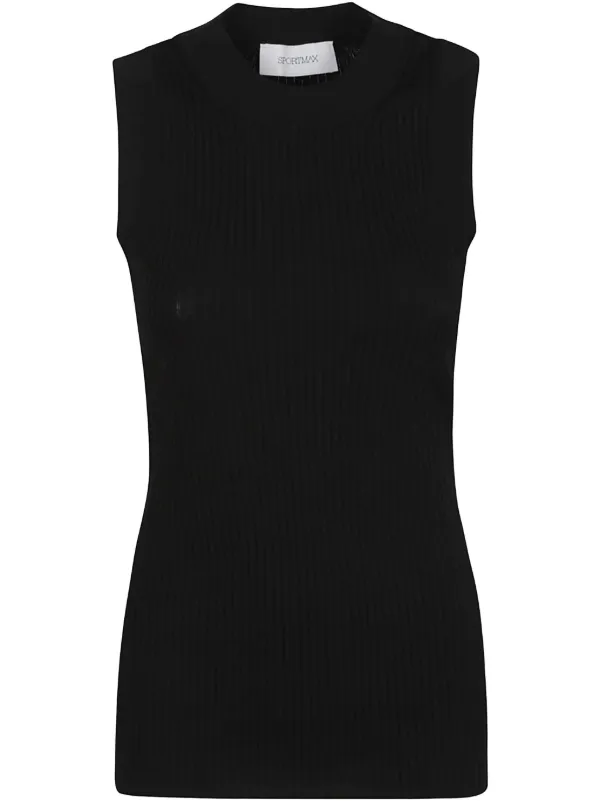Sportmax Jersey Top in Black