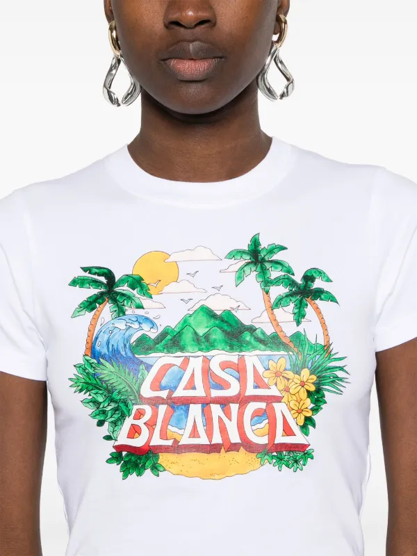 【関税込み】Casablanca ブラック 'Casa' Beach Wave Tシャツ black-casa-beach-wave-t-shirt.jpg