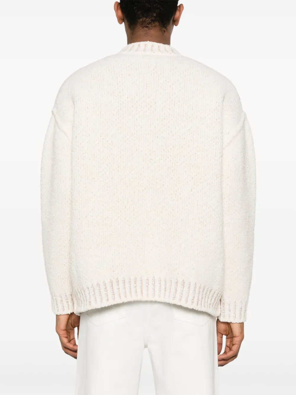 Lacoste Trui met jacquard-logo Beige