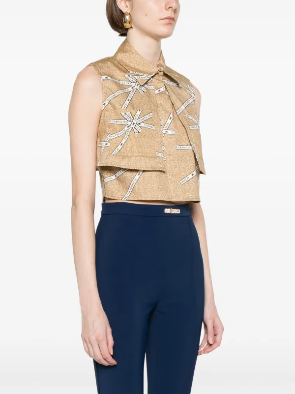☆ELISABETTA FRANCHI ロゴシャツ Elisabetta Franchi ロゴ シャツ | ニュートラル | FARFETCH JP