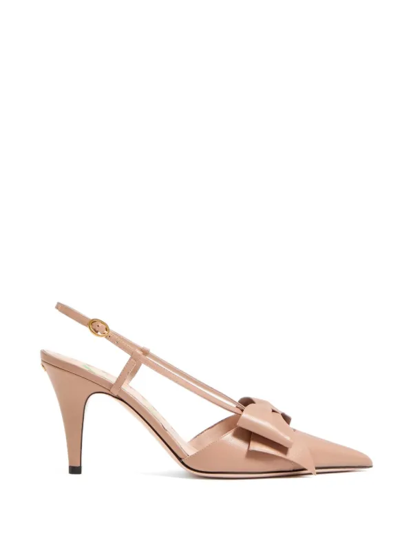 Valentino Garavani Bowow Slingback Pumps in Neutrals