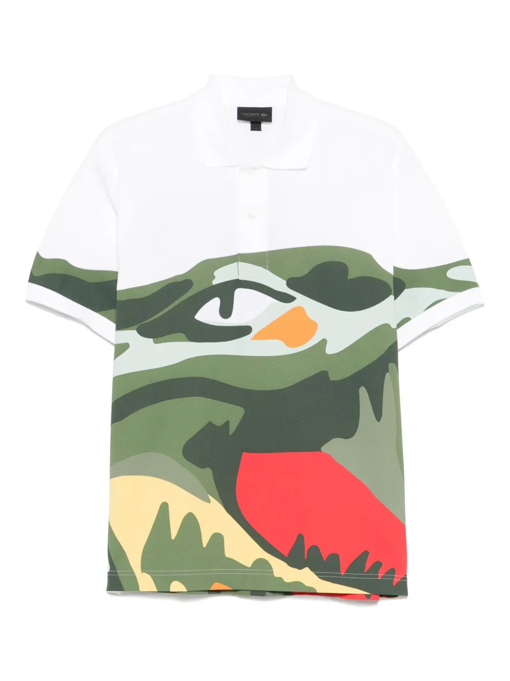 Lacoste playera tipo polo con cocodrilo estampado | blanco | Image 1