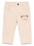 Fendi Kids logo-patch trousers - Neutrals