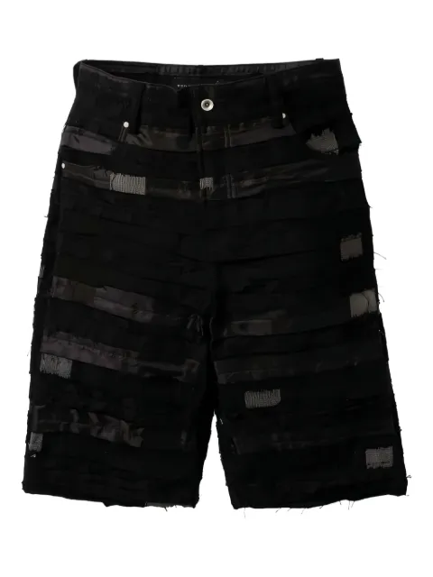 Who Decides War lace-insert frayed shorts