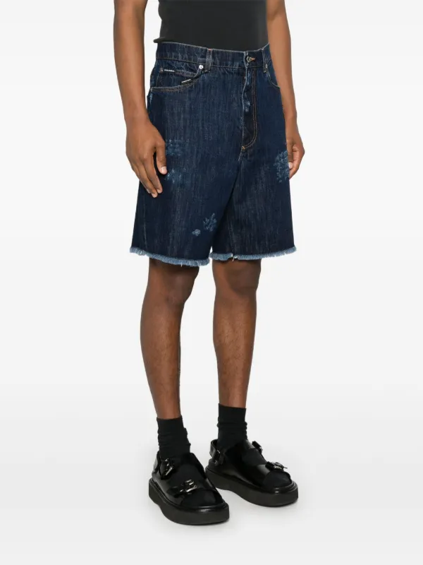 【関税＆送料込み】Dolce & Gabbana Thigh-Length Denim Short Dolce & Gabbana Denim Shorts | Blue | FARFETCH