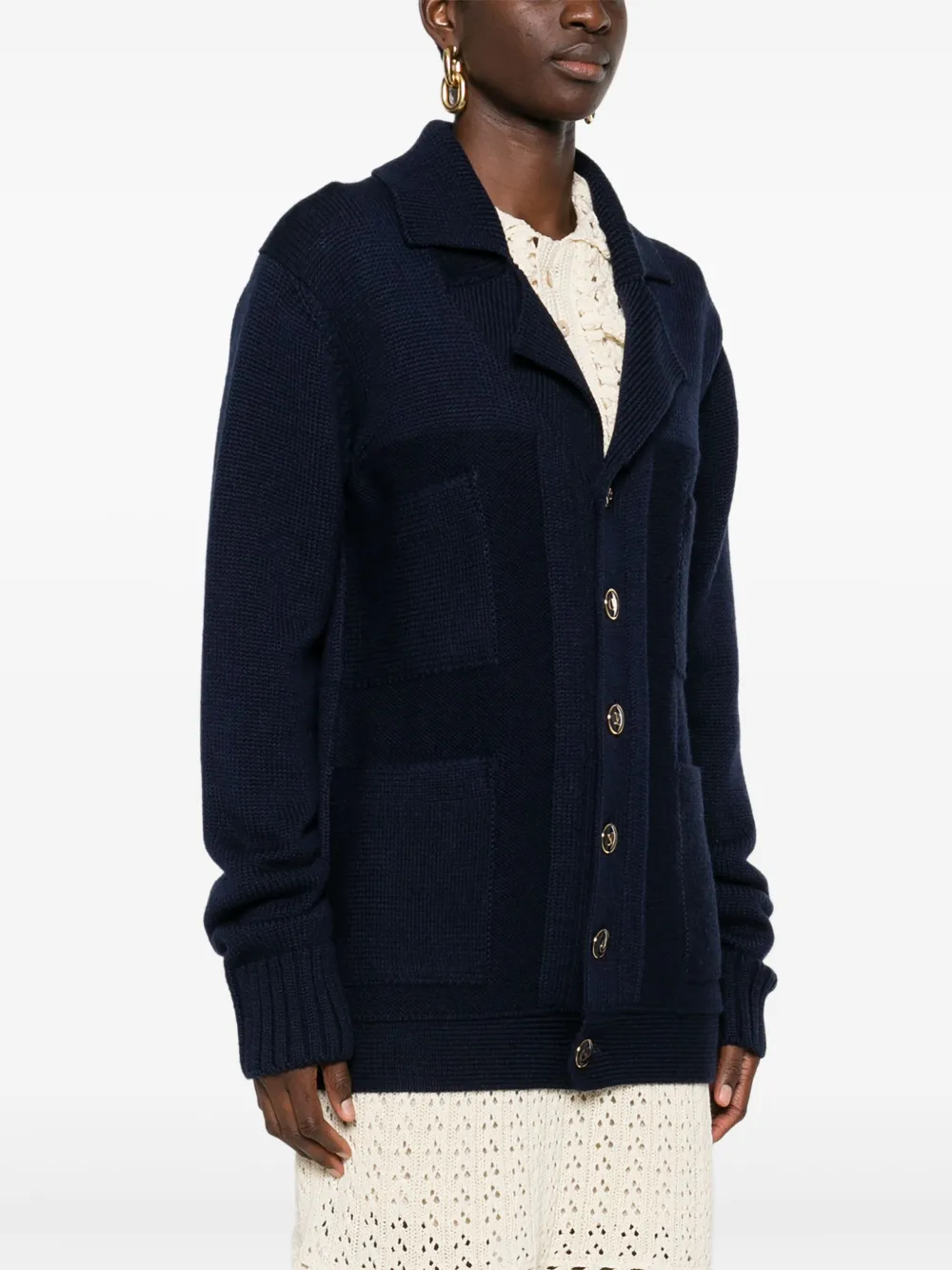 Valentino Garavani Vest met gekerfde revers Blauw