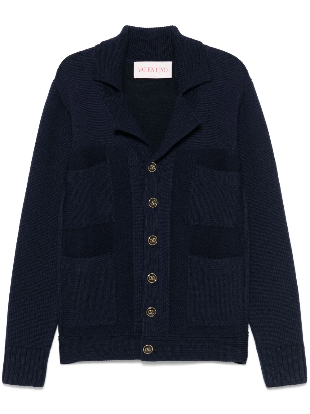Valentino Garavani Vest met gekerfde revers Blauw
