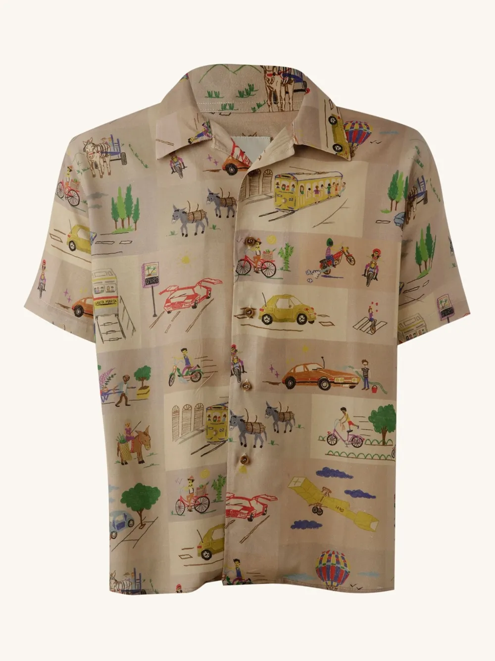 Misci Graphic-print Shirt In Neutrals