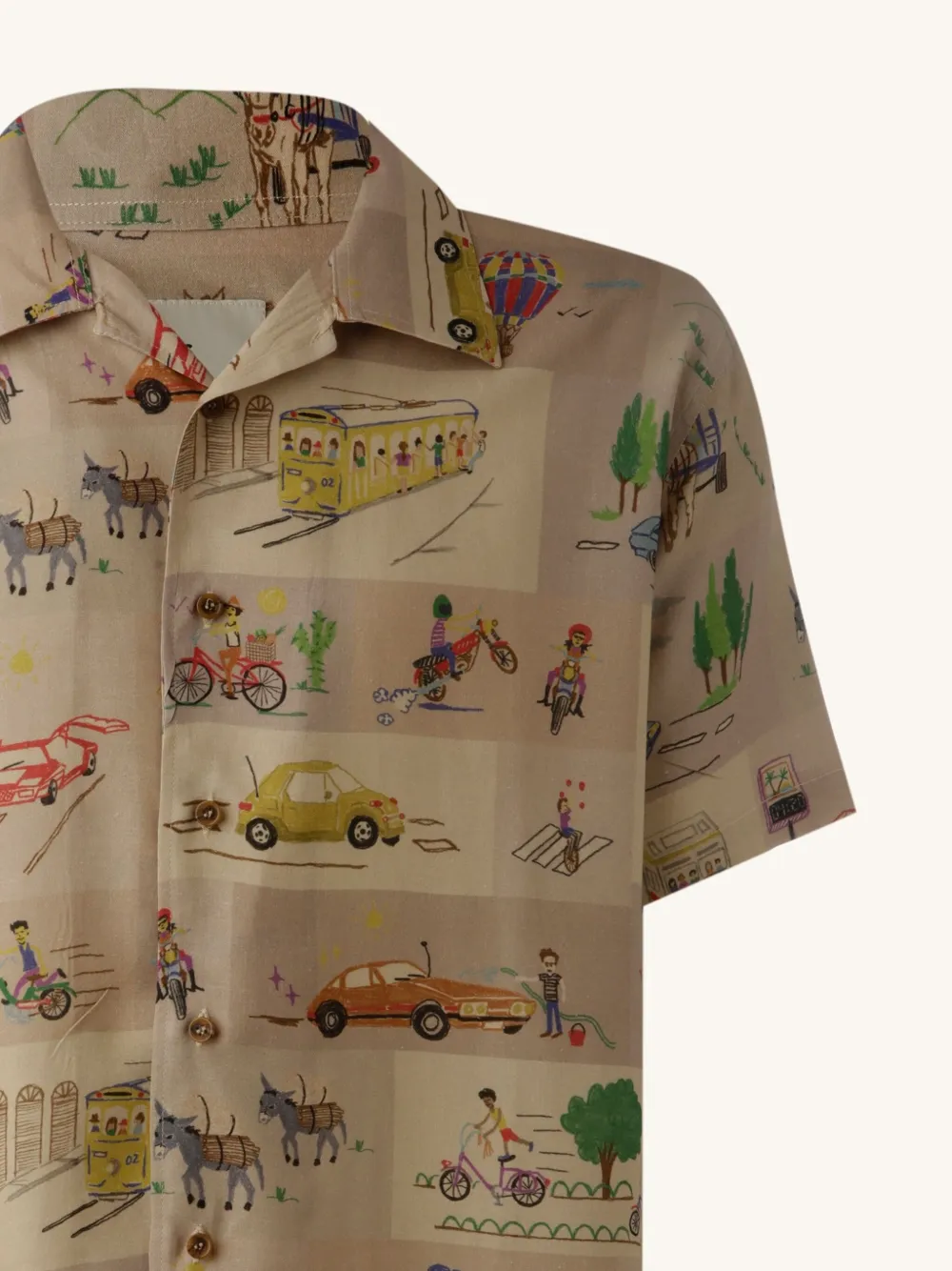 Misci Graphic-print Shirt In Neutrals