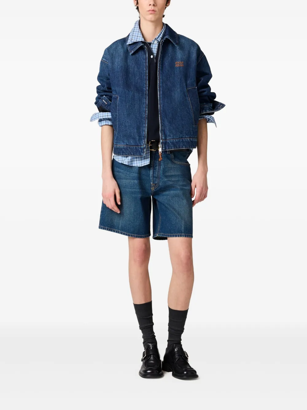 Miu Miu denim trucker jacket - Blauw