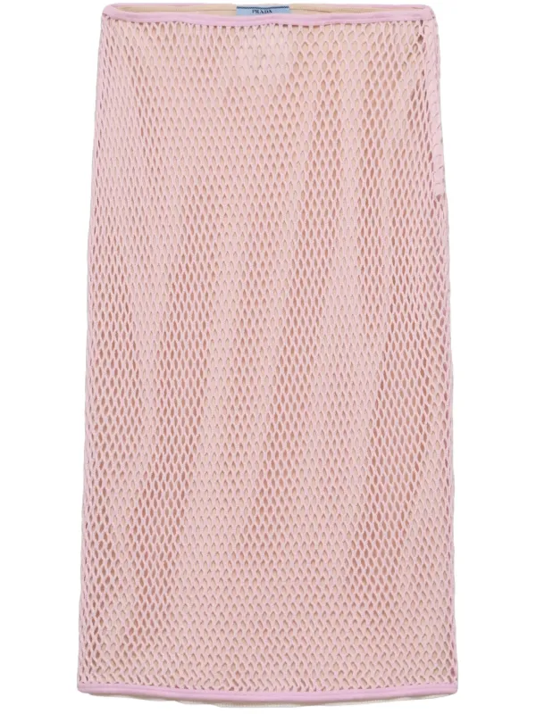 Prada コットン メッシュ スカート Cotton mesh skirt 関税込 Cotton Mesh Midi Skirt - Prada | WE IN STYLE