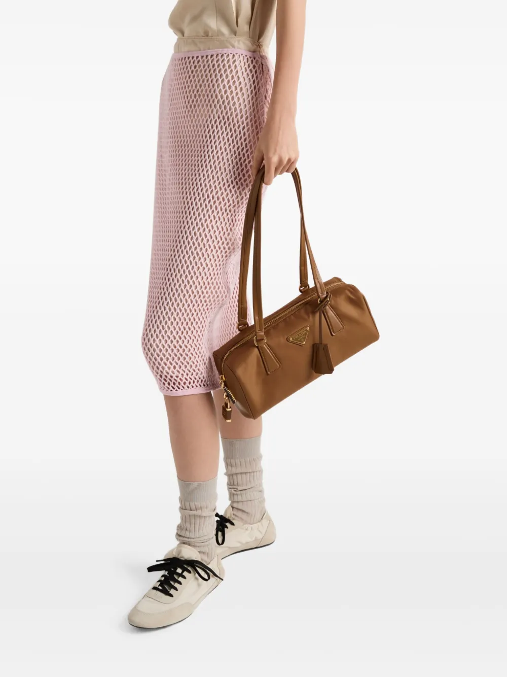 Prada Katoenen mesh midi-rok Roze