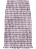 Prada checked cotton midi skirt - Pink