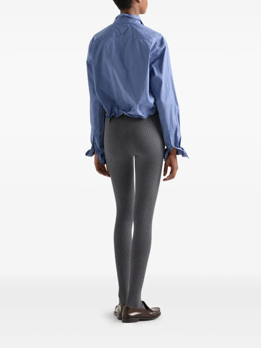 Prada Fil-à-fil blouse Blauw