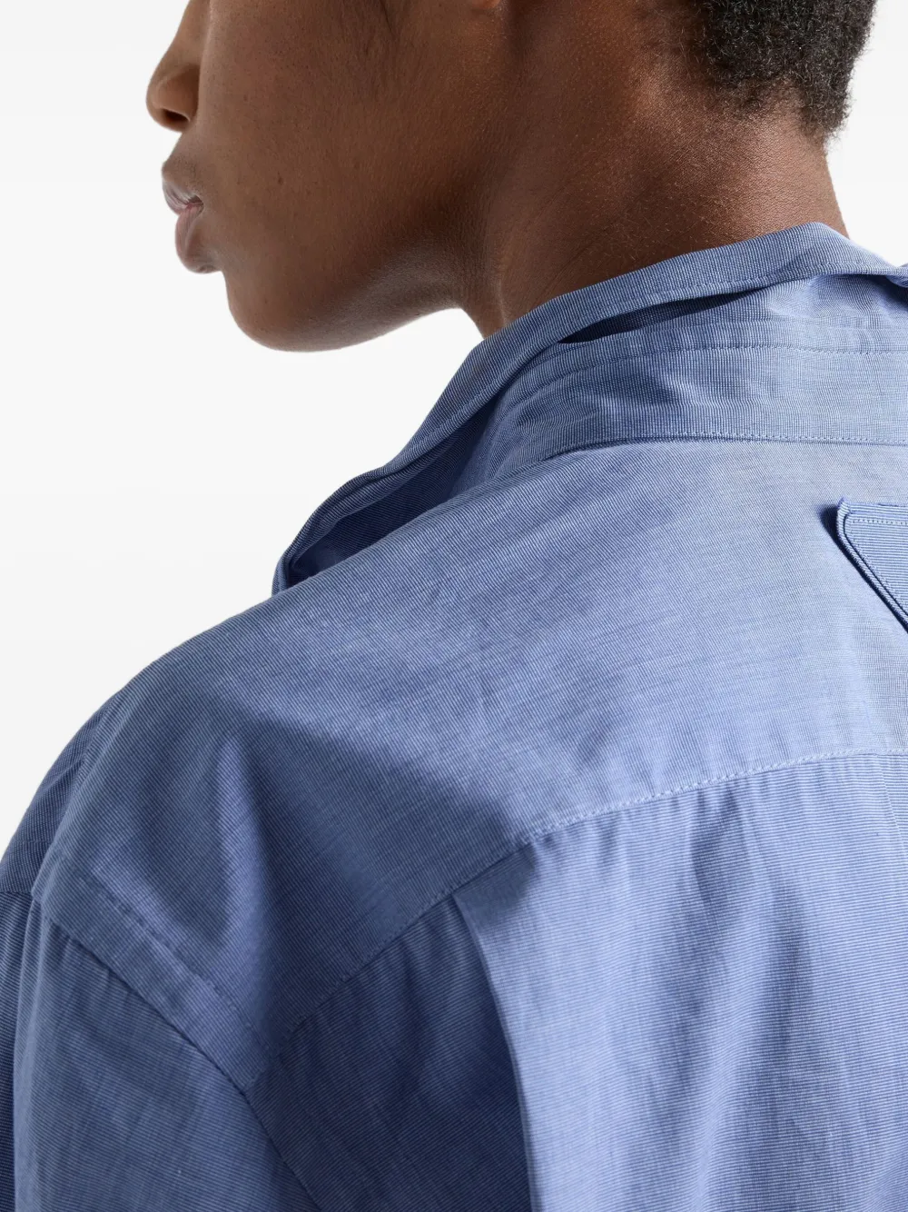 Prada Fil-à-fil blouse Blauw