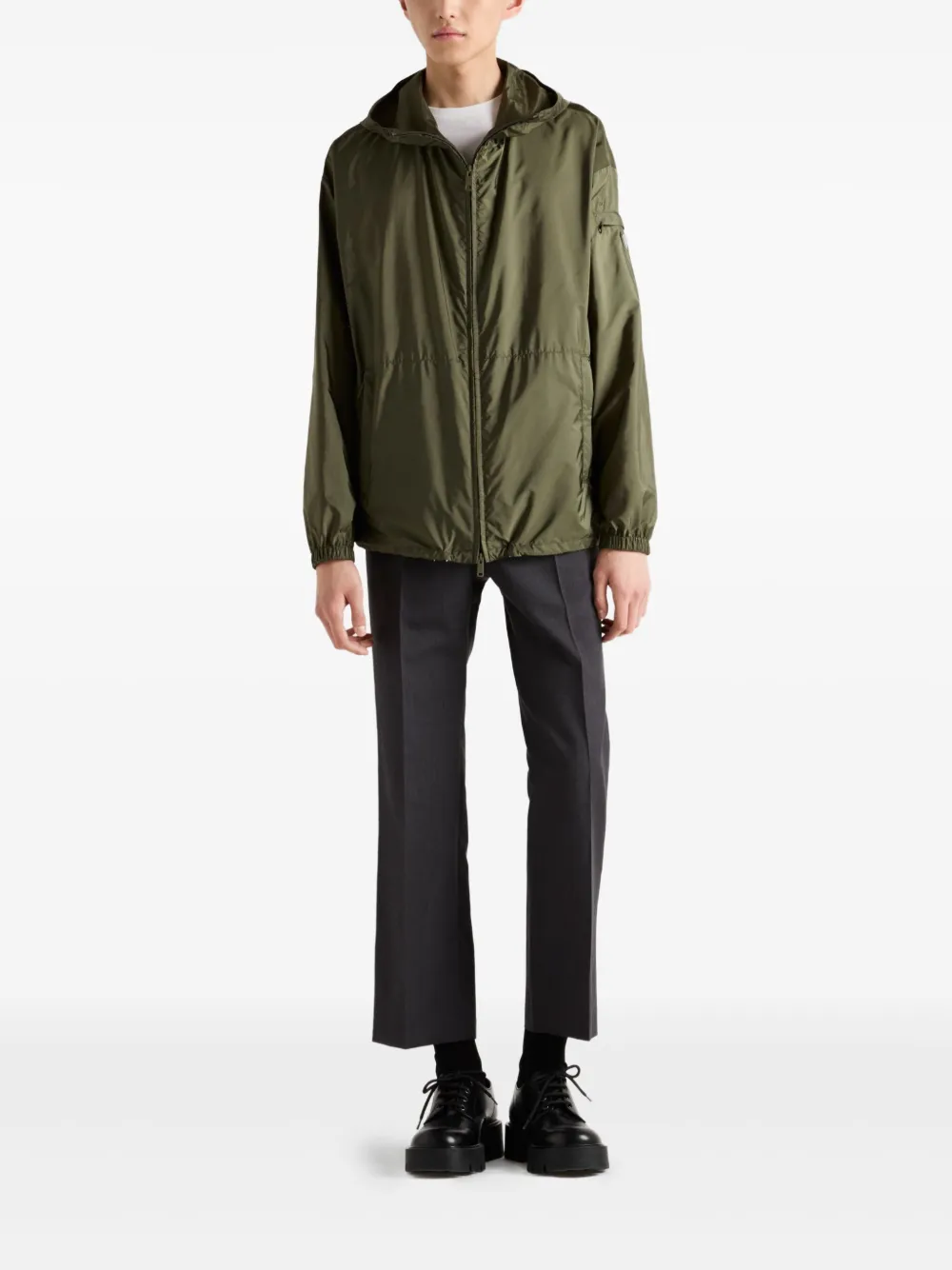 Prada hooded lightweight jacket - Groen