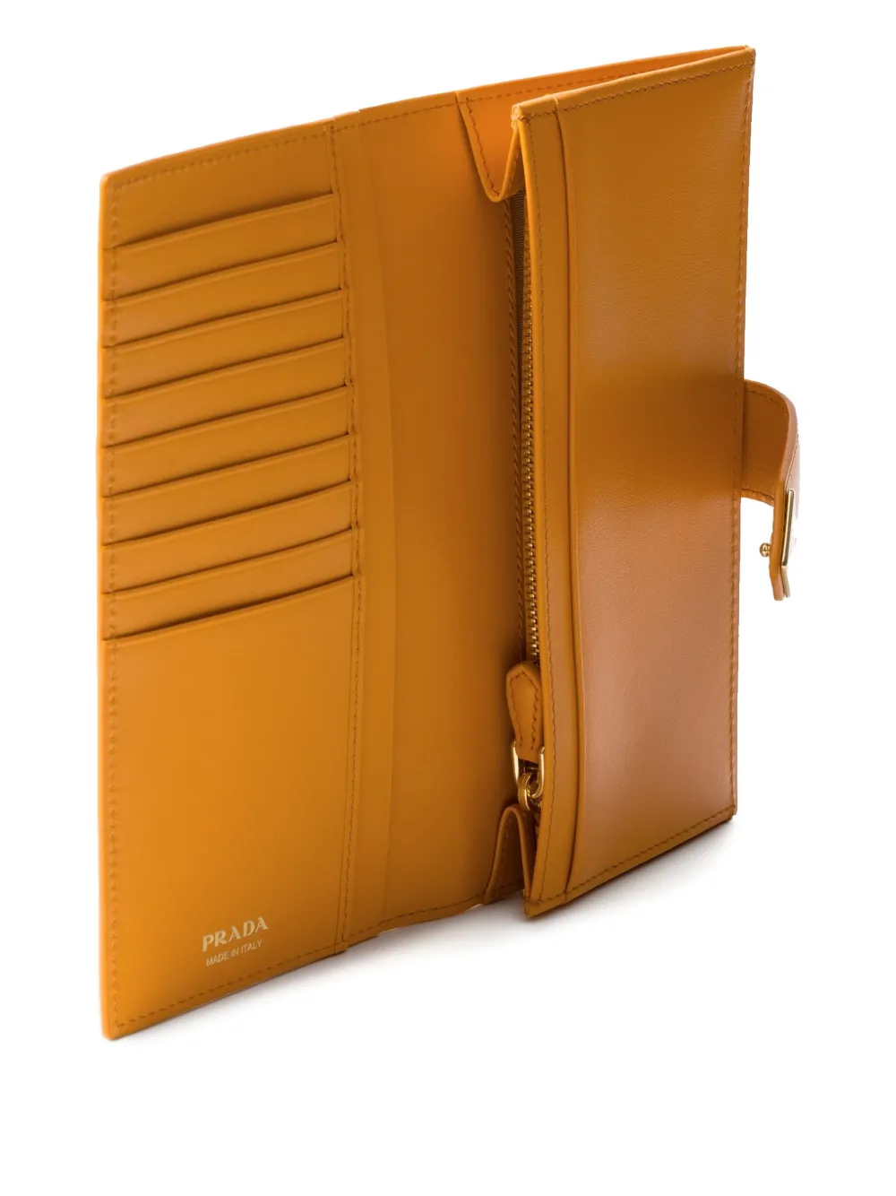 Prada Portemonnee van saffiano leer Oranje