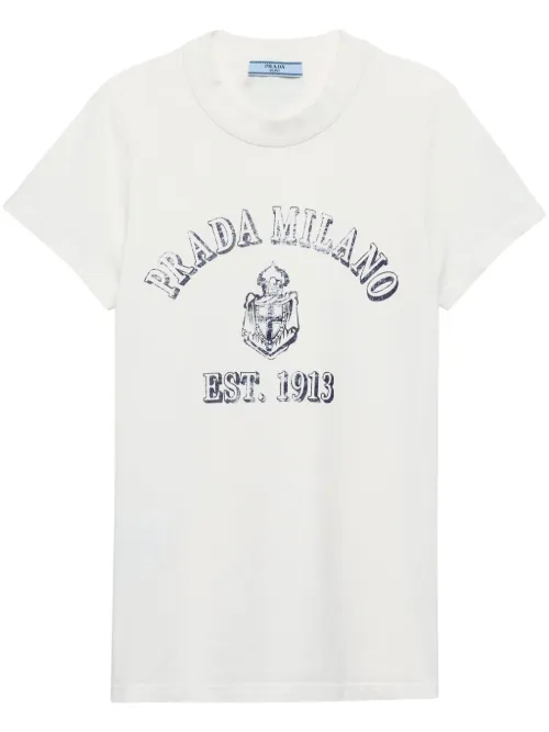 Prada t-shirt imprimé - Blanc - Prada - Modalova
