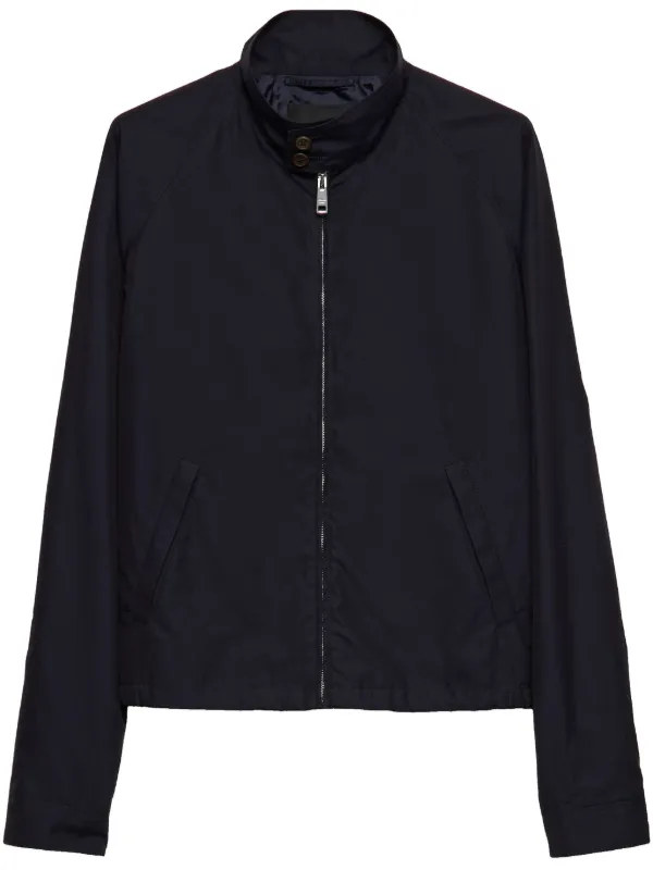 【関税込＆追跡】PRADA ジップジャケット Prada ロゴ ジップ ジャケット | グリーン | FARFETCH JP