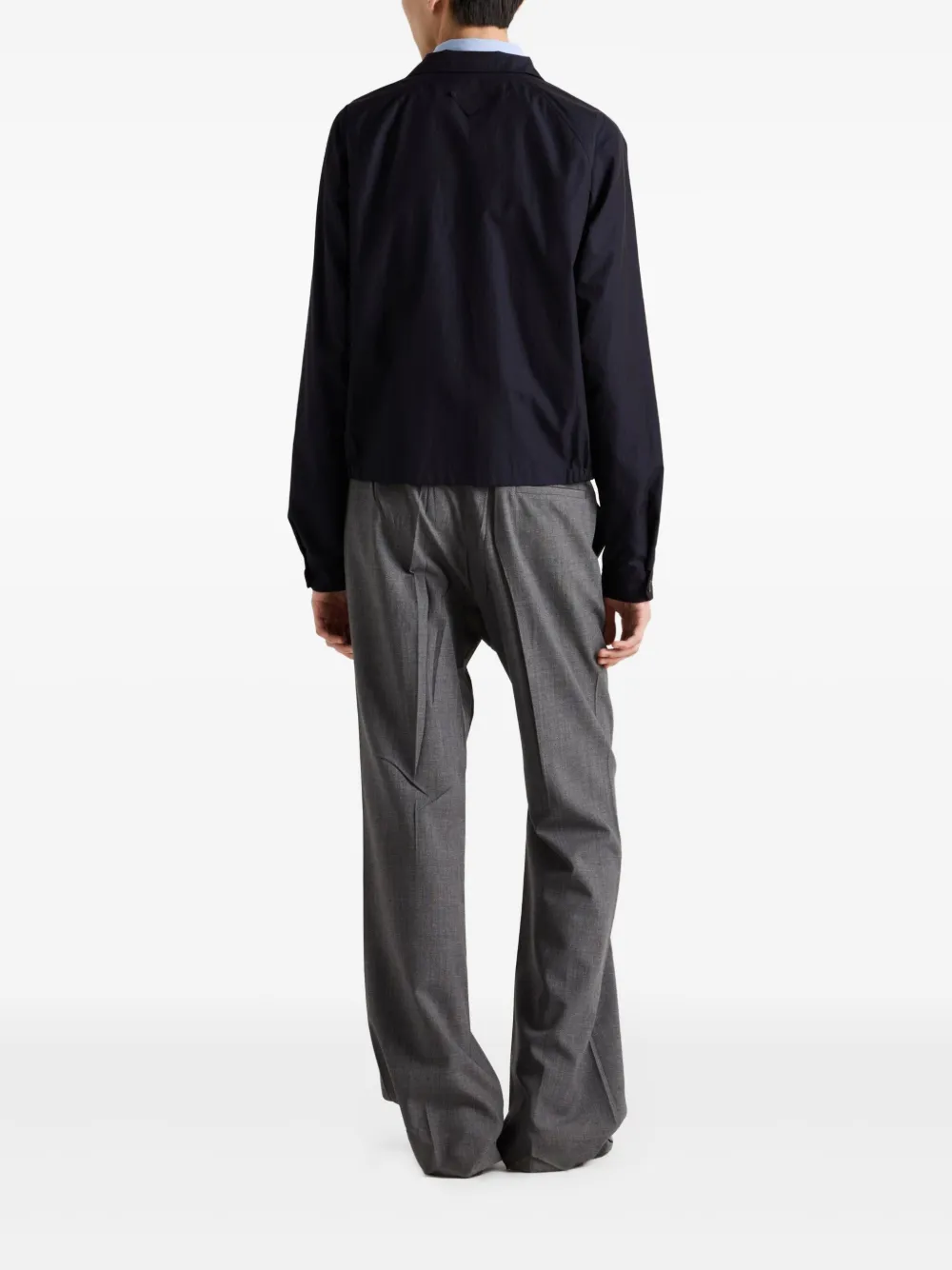 Prada Zip-up Jacket In Blue