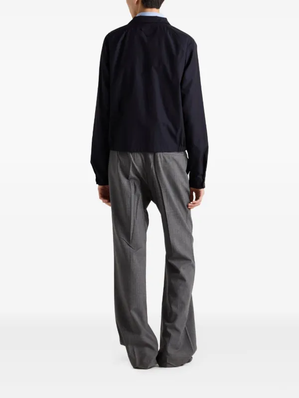 【関税込＆追跡】PRADA ジップジャケット Prada ジップアップ ジャケット | ブルー | FARFETCH JP