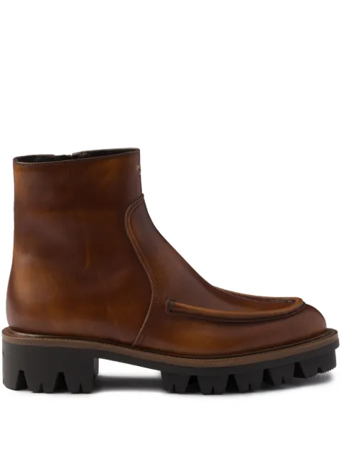 Prada leather boots