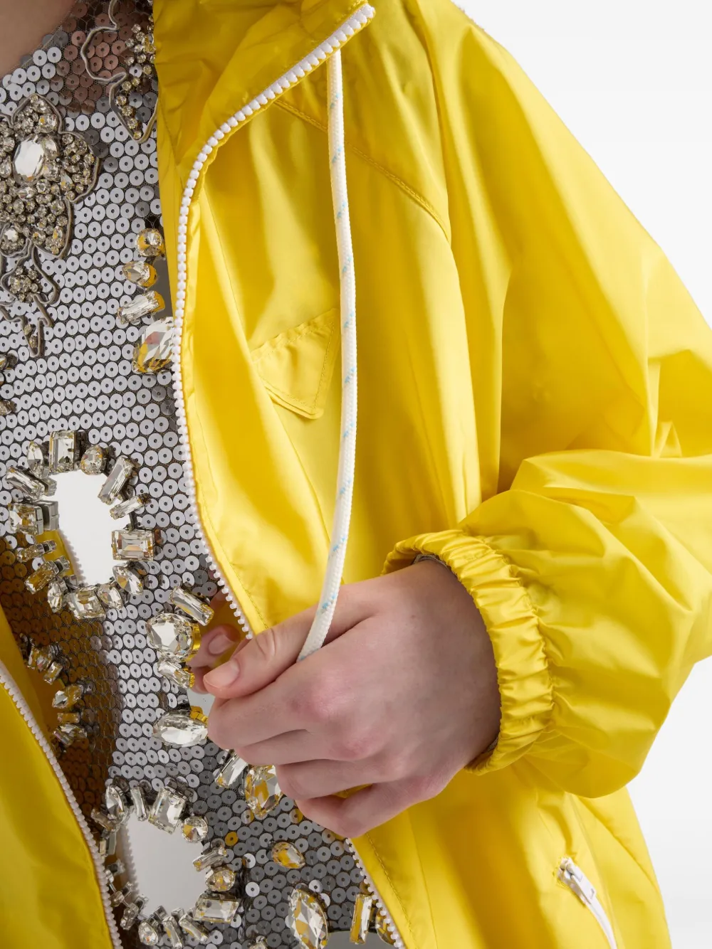 Prada Lichtgewicht jack Geel