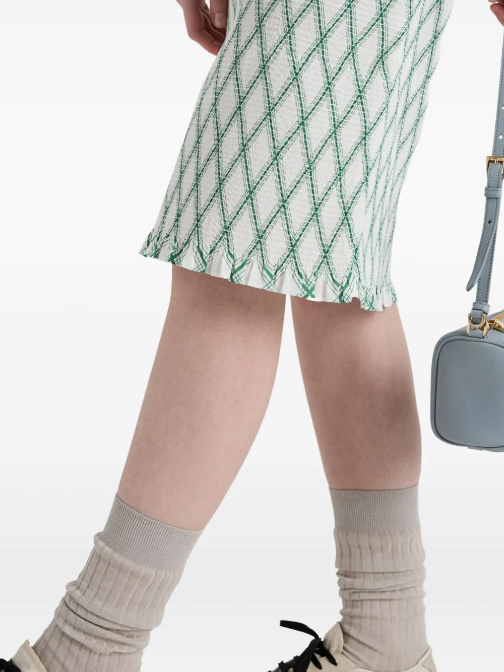 Prada Katoenen midi-rok met patroon Groen
