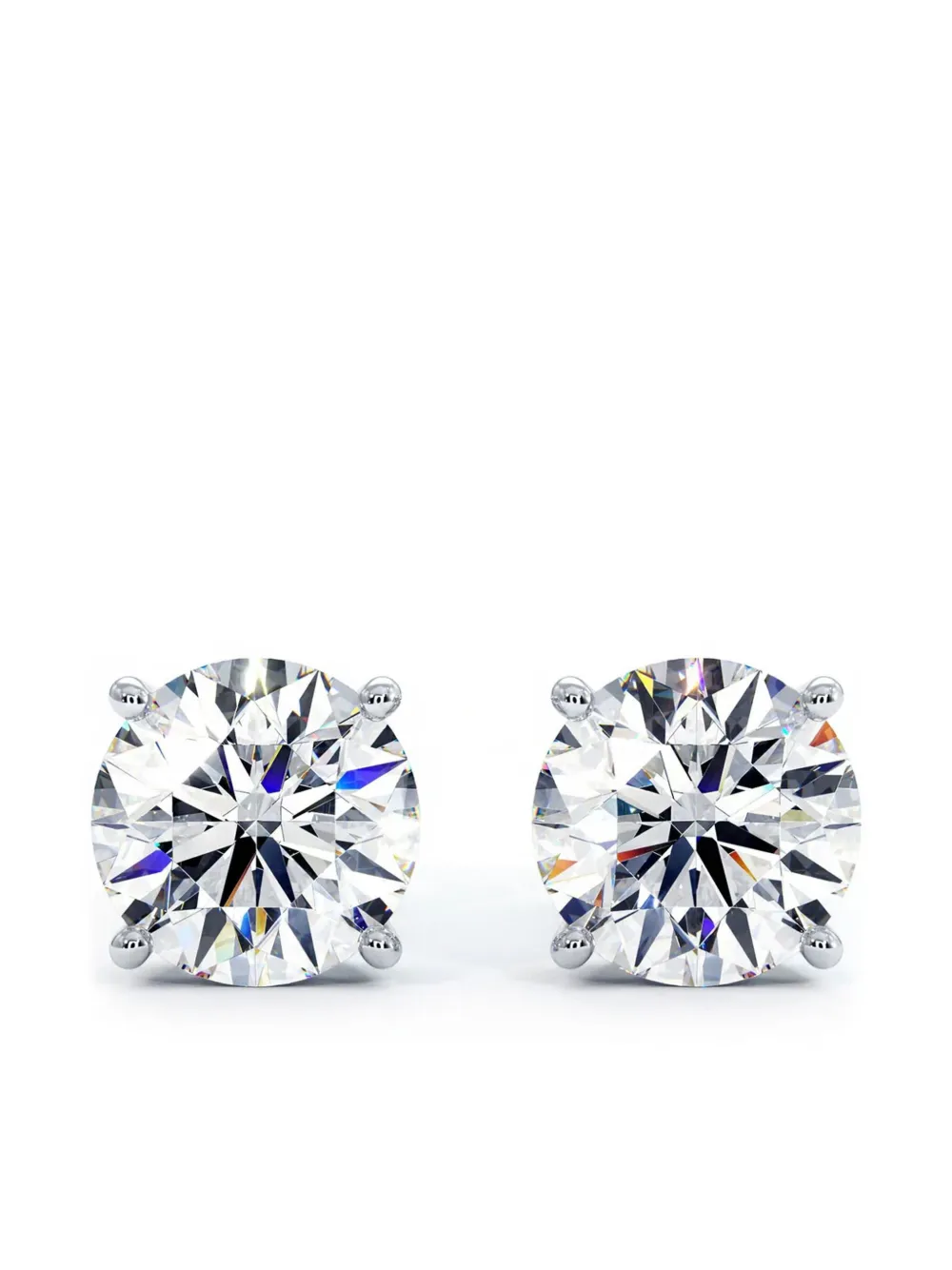 Tilla 14kt white gold diamond stud earrings | White | Image 1