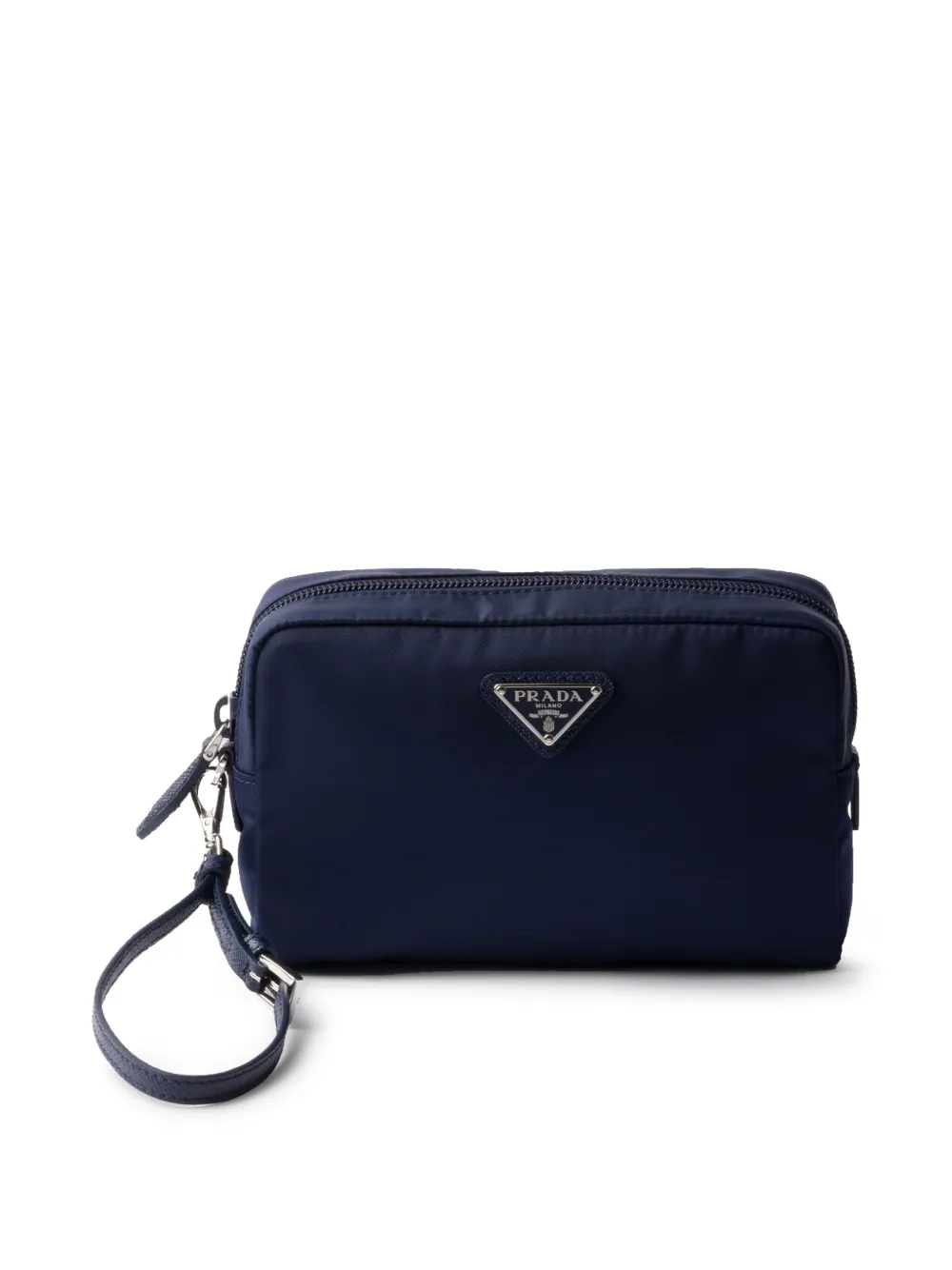 Prada logo-plaque make up bag | Blue | Image 1