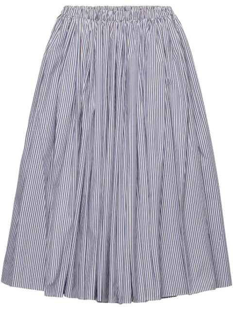 Prada striped poplin skirt