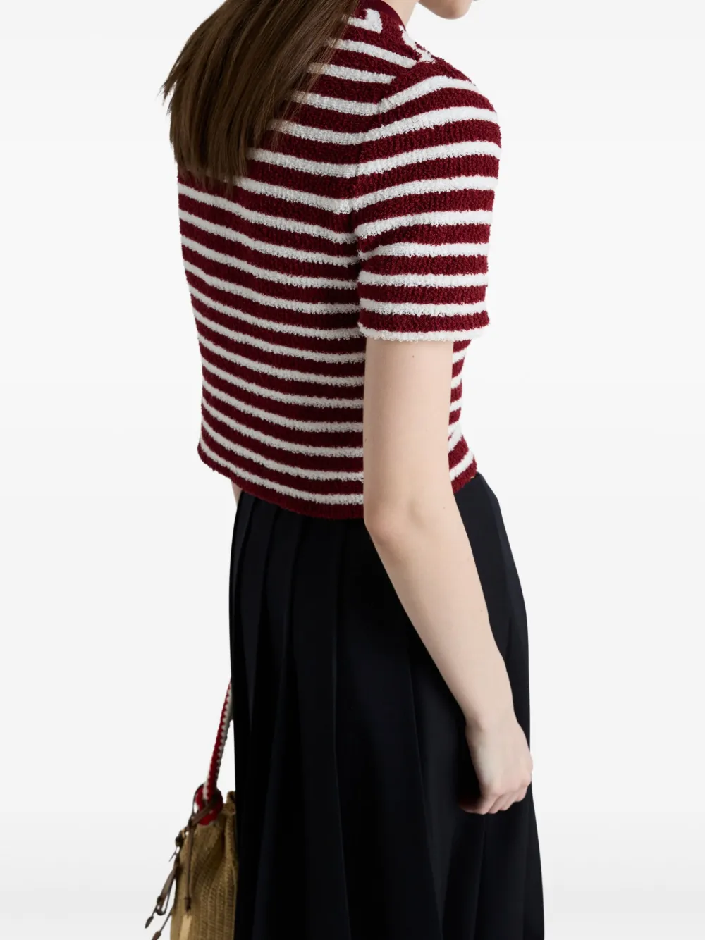 Prada Katoenen bouclé polotop Rood