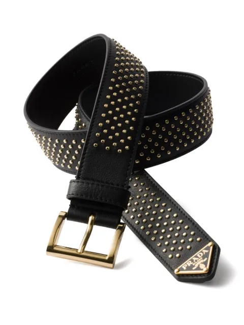 Prada stud embellishment leather belt 1CC6222C3H - 1