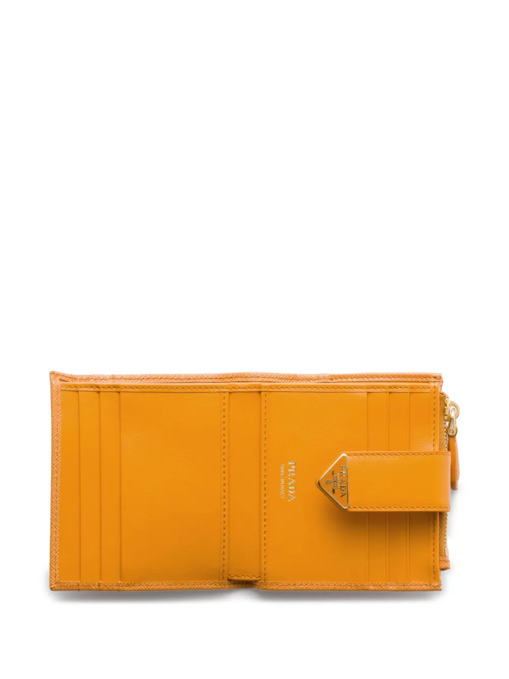Prada Kleine Saffiano leren portemonnee Oranje