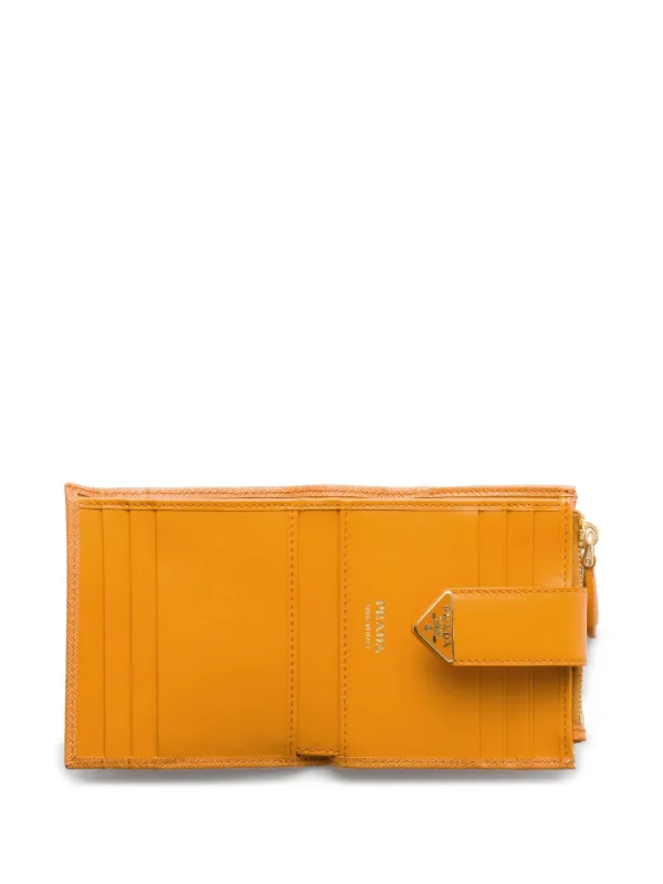 PRADA プラダ　ケース　オレンジ サフィアーノレザー　ミニ財布　46 Prada サフィアーノ スムースレザー 財布 S | オレンジ