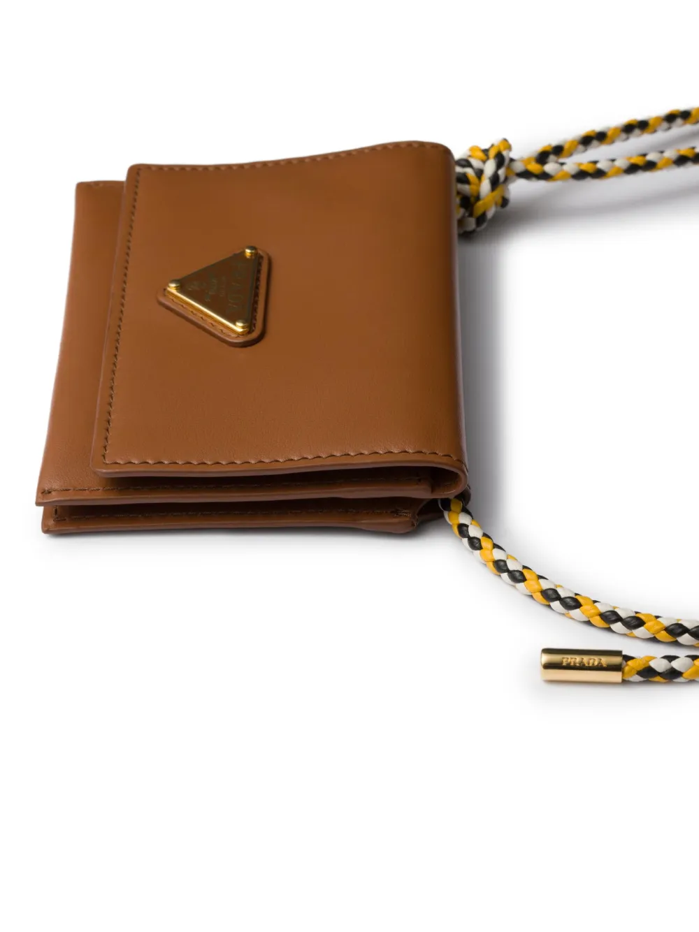 Prada Leren pasjeshouder Bruin