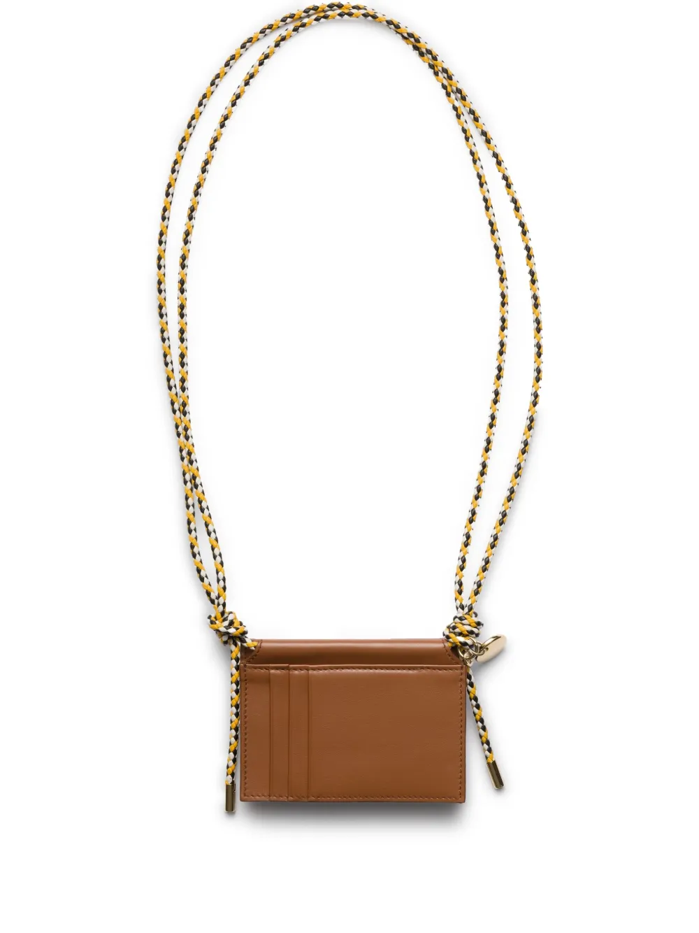 Prada Leren pasjeshouder - Bruin