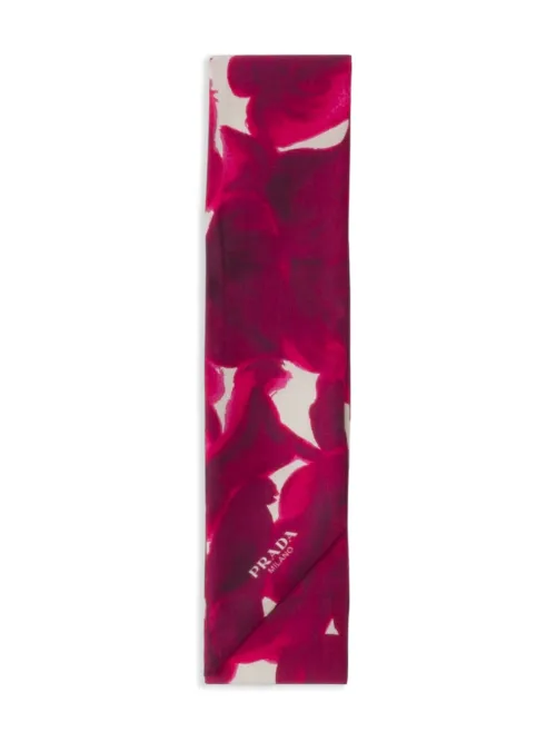 Prada foulard en soie - Violet - Prada - Modalova
