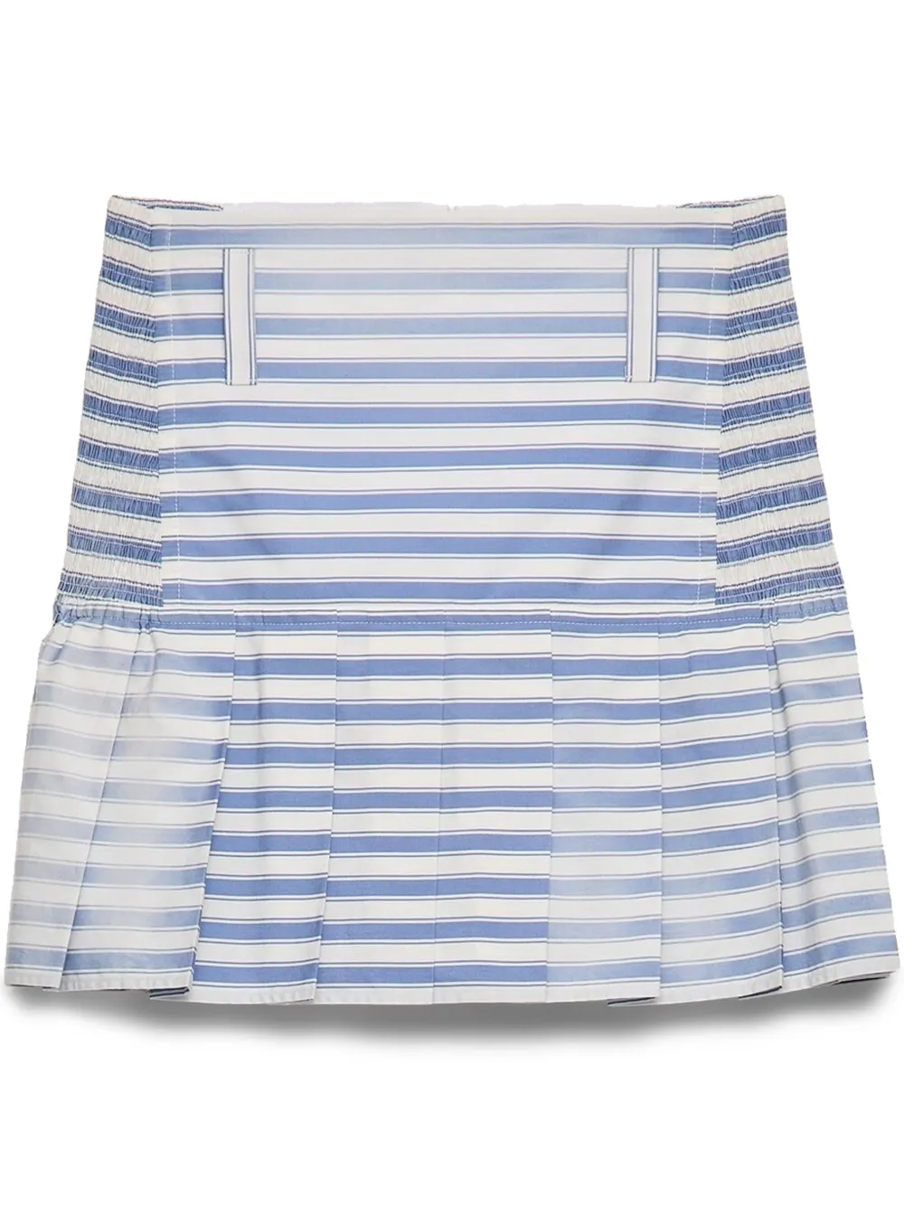 Prada Popeline gestreepte mini-rok Blauw